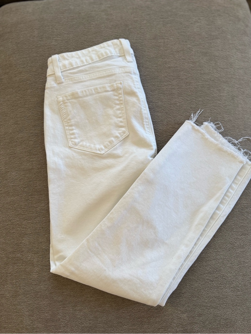 Paige Skinny Jeans with Frayed Hem (26)